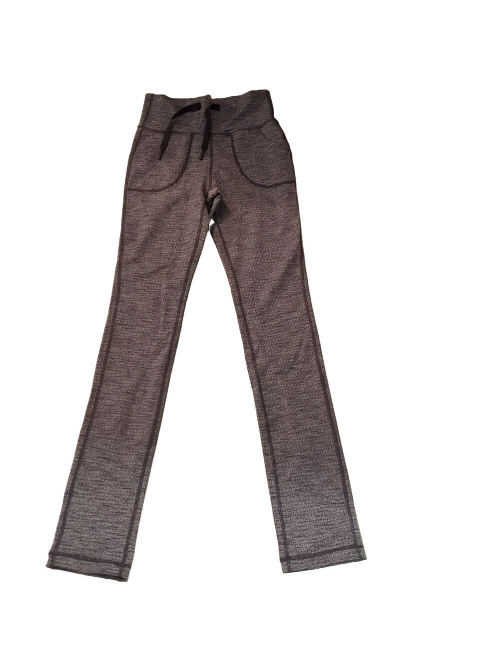 Lululemon Skinny Will Pant Variegated Knit Black Heathered Black 4